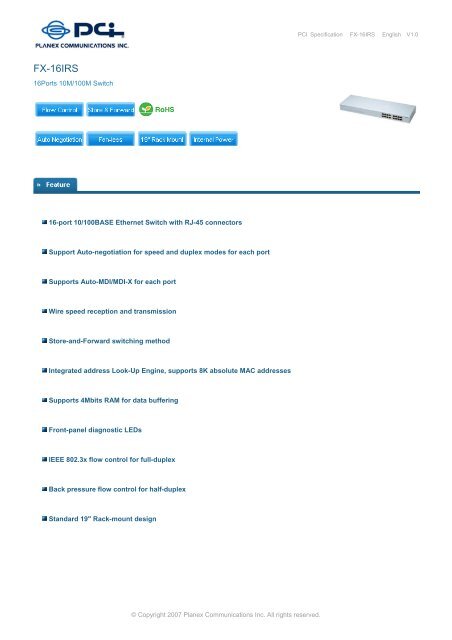 Fx 16irs Planex Net