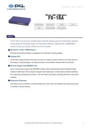 1 The FX-16A is a multi-speed, versatile network switch ... - Planex.net