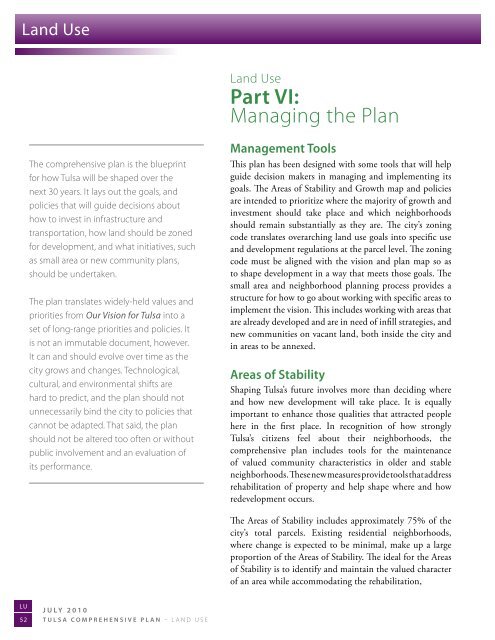 Tulsa Comprehensive Plan - PLANiTULSA