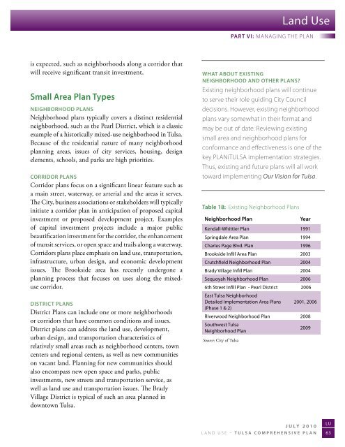 Tulsa Comprehensive Plan - PLANiTULSA