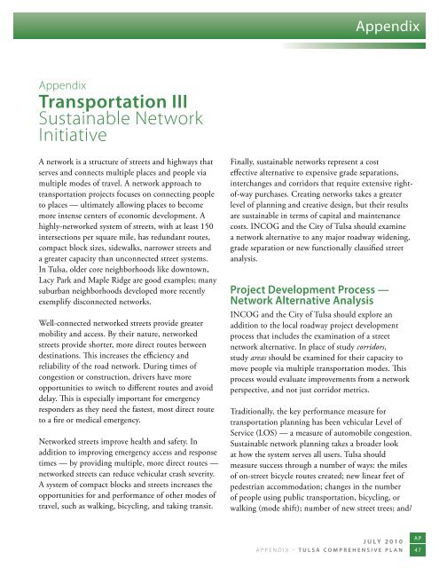 Tulsa Comprehensive Plan - PLANiTULSA