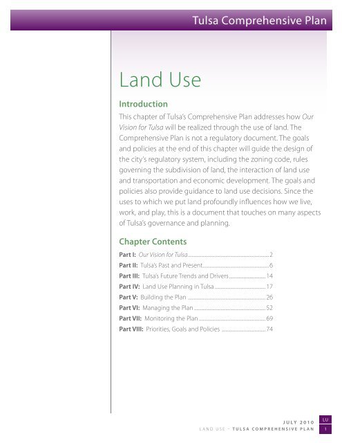 Tulsa Comprehensive Plan - PLANiTULSA