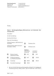 Gesuch Benützungsbewilligung Mehrzweckraum/Kulturkeller ...