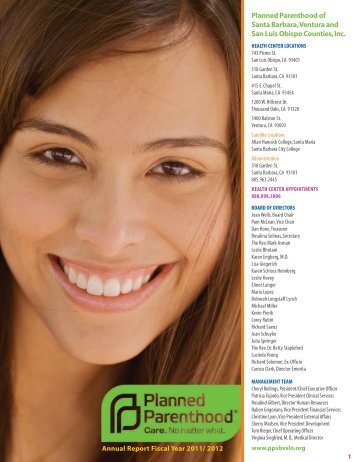 2011-2012 Annual Report - Planned Parenthood