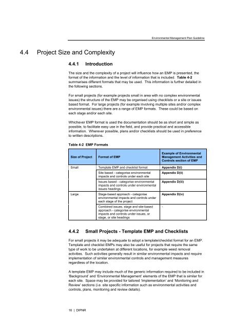 Guideline for the Preparation of Environmental Management Plans