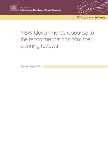 NSW Government's response to the recommendations from the ...