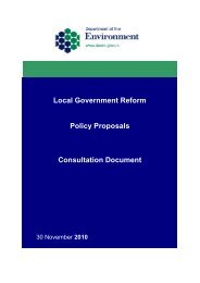 Local Government Reform - Consultation on Policy Proposals