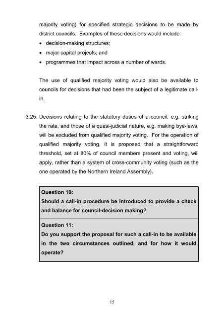 Local Government Reform - Consultation on Policy Proposals