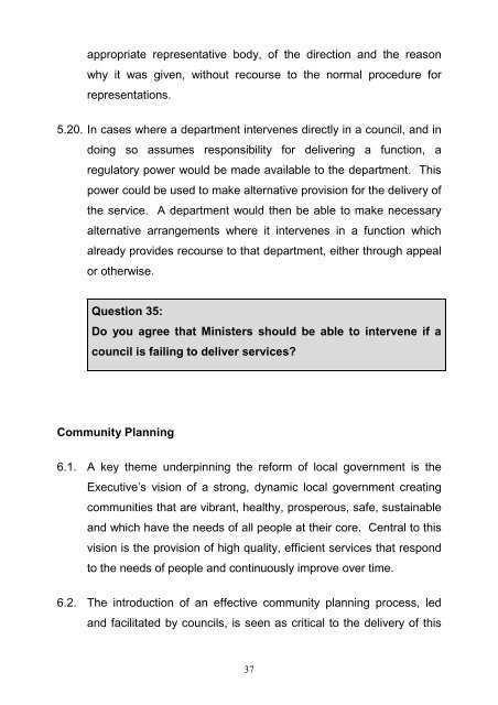 Local Government Reform - Consultation on Policy Proposals