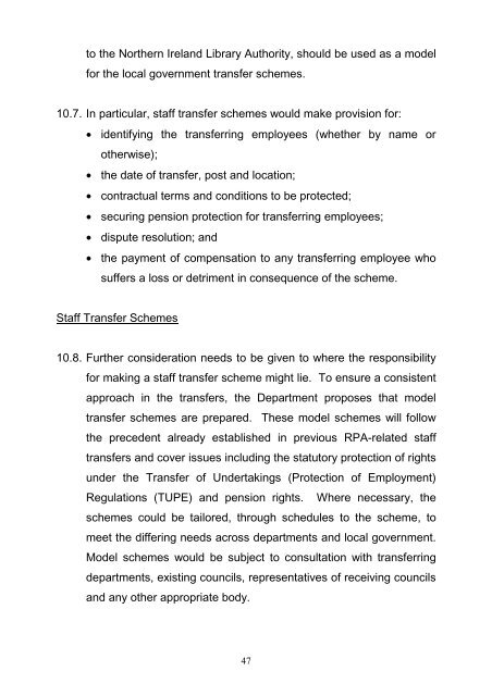 Local Government Reform - Consultation on Policy Proposals