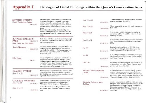 Queens Conservation Area: March 1987 - The Planning Service