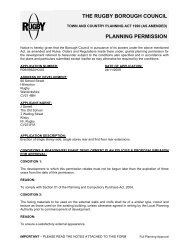 THE RUGBY BOROUGH COUNCIL PLANNING PERMISSION