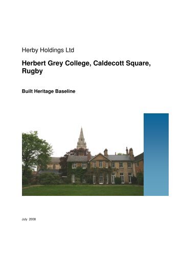 Herbert Grey College, Caldecott Square, Rugby - Rugby Borough ...