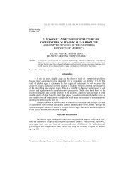 taxonomic and ecologic structure of communities of edaphic algae ...