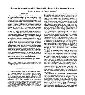 (1987) Seasonal Variation of Potentially Mineralizable Nitrogen in ...