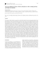 Tree age estimates in Fagus sylvatica and Quercus robur: testing ...