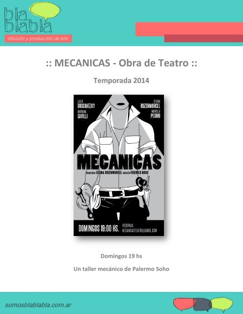 :: MECANICAS - Obra de Teatro ::