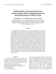 Multi-trophic level interactions in a cassava-maiz...