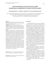 Nutrient limitation and nutrient-driven shifts in plant species ...