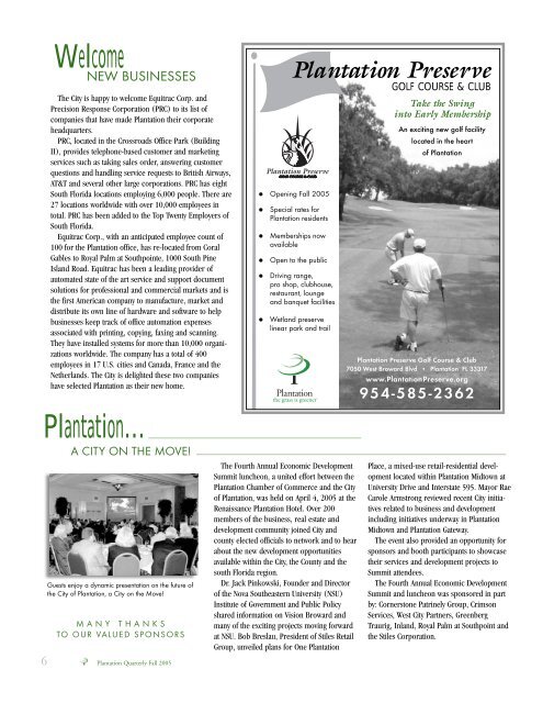 pq fall pdf pages.qxp - City of Plantation