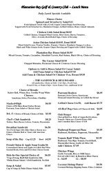 Plantation Bay Golf & Country Club ~ Lunch Menu Plantation Bay ...