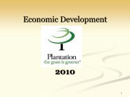 Economic Development 2010 - City of Plantation