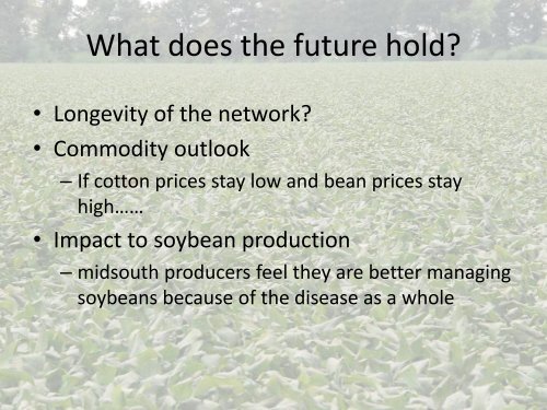 Status of Soybean Rust in the Midsouthern United States - Plant ...