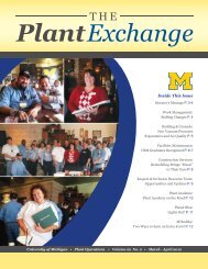 Inside This Issue - Plant Operations - University of Michigan