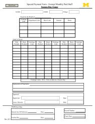 Special Payment Form - Exempt Monthly Paid Staff Season Day ...