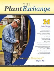 August-September - Plant Operations - University of Michigan