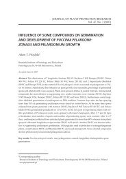 INFLUENCE OF SOME COMPOUNDS ON GERMINATION AND ...