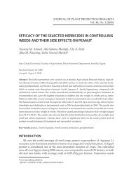 Efficacy of the selected herbicides in controlling weeds