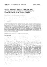 Bioefficacy of Trichoderma isolates against Aspergillus niger Van