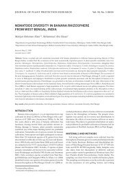 nematode diversity in banana rhizosphere from west bengal, india