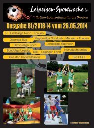Programm Landespokal Halbfinale 2013/14 Burger BC 08 Hallescher FC 