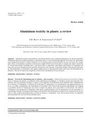 Aluminium toxicity in plants: a review - Plantstress.com