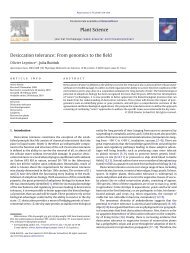 Desiccation tolerance: From genomics to the field - ResearchGate