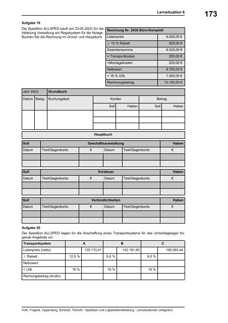 Lernsituationen (integriert) - Plantyn