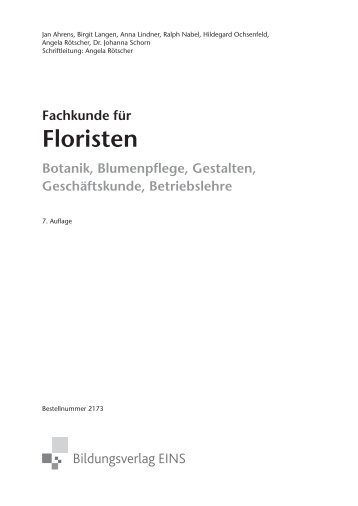 Fachkunde fÃ¼r Floristen - Bildungsverlag EINS