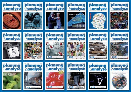 Media-Informationen 2011 - Planung & Analyse