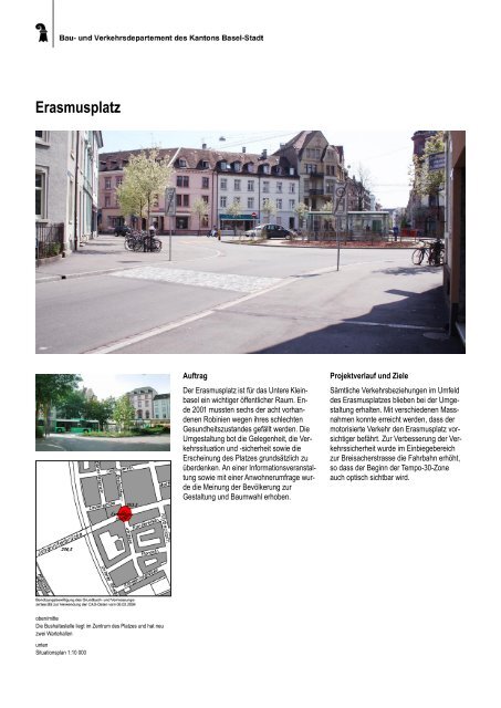 Erasmusplatz - Planungsamt - Basel-Stadt