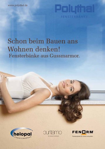 Polythal FensterbÃ¤nke aus Gussmarmor - Plaschna & Co. GmbH ...