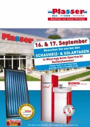 16. & 17. September - Plasser Installationen