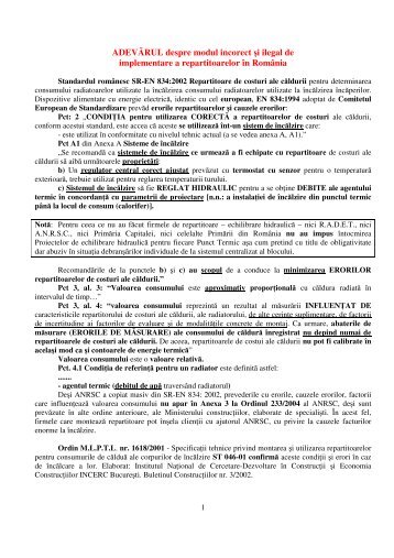 ADEVĂRUL despre modul incorect şi ilegal de implementare a ...