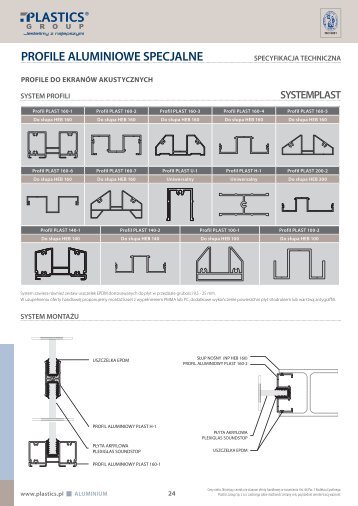 PROFILE ALUMINIOWE SPECJALNE - Plastics Group