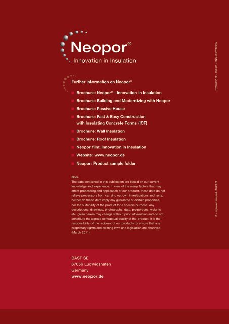 Neopor (EPS) - Application brochure - BASF Plastics Portal