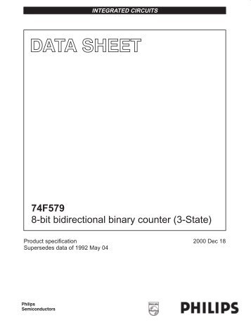 74F579 8-bit bidirectional binary counter (3-State) - Datasheets