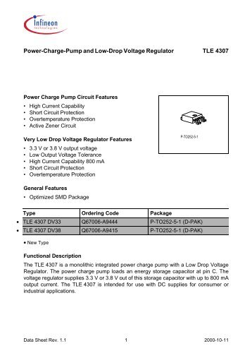 Power-Charge-Pump and Low-Drop Voltage Regulator TLE 4307