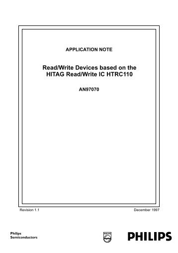Application Note of the Read/Write Devices based on the Hitag ...