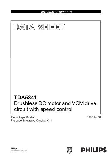Brushless DC motor and VCM drive circuit with speed control